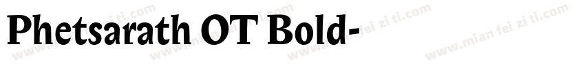 Phetsarath OT Bold字体转换
